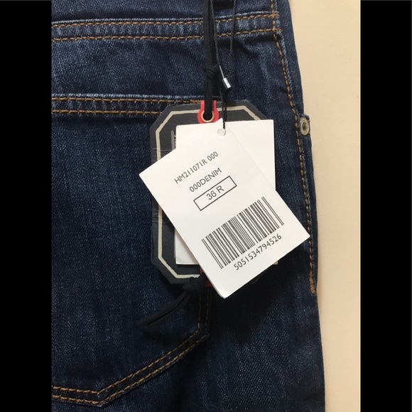 Hackett London Men's Newburg Slim Vintage Wash 36R Jeans - Picture 5 of 16